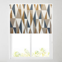Load image into Gallery viewer, Toffee Abstract Triangle Thermal Blackout Roller Blind