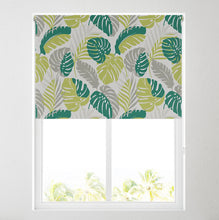 Load image into Gallery viewer, Tropical Green Leaf Blackout Roller Blind