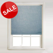 Load image into Gallery viewer, Venice Teal Textured Thermal Blackout Roller Blind