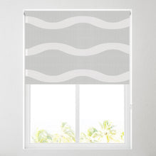 Load image into Gallery viewer, Wave Grey Day and Night Roller Blind