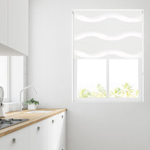 Load image into Gallery viewer, Wave White Day and Night Roller Blind