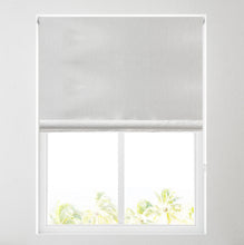 Load image into Gallery viewer, White Pom Pom Thermal Blackout Roller Blind