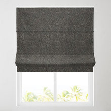 Load image into Gallery viewer, Animal Print Charcoal Blackout Lined Roman Blind