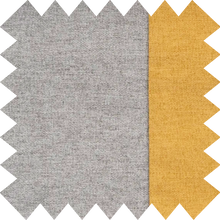 Load image into Gallery viewer, Ara Bordered Grey & ochre Lined Roman Blind