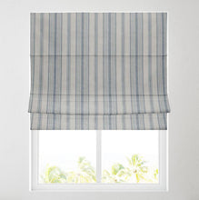 Load image into Gallery viewer, Bellamy Stripe Blue Fully Lined Roman Blind