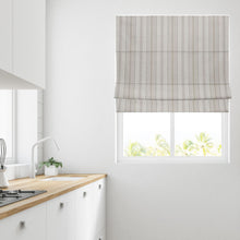 Load image into Gallery viewer, Bellamy Stripe Natural Fully Lined Roman Blind
