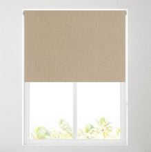 Load image into Gallery viewer, Biscuit Linen Thermal Blackout Roller Blind