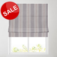 Load image into Gallery viewer, Cornwall Grey Stripe Lined Roman Blind