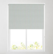 Load image into Gallery viewer, Leonard stripe Blue Thermal Blackout Roller Blind