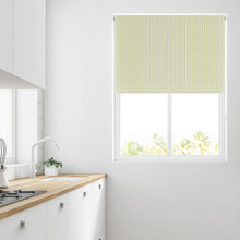 Load image into Gallery viewer, Leonard stripe Green Thermal Blackout Roller Blind