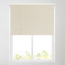 Load image into Gallery viewer, White Sand Linen Thermal Blackout Roller Blind