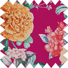 Load image into Gallery viewer, Multi peony pink Thermal Blackout Roller Blind