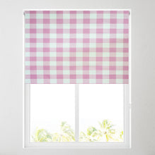 Load image into Gallery viewer, Pink Check Thermal Blackout Roller Blind