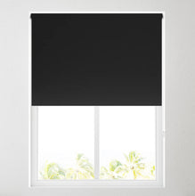 Load image into Gallery viewer, Satin black Thermal Blackout Roller Blind