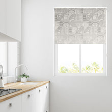 Load image into Gallery viewer, Architecture White Thermal Blackout Roller Blind