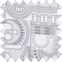 Load image into Gallery viewer, Architecture White Thermal Blackout Roller Blind