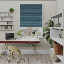 Load image into Gallery viewer, Soul Azure Blue Blackout Pleated Blind