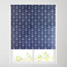 Load image into Gallery viewer, Anchor Blue Daylight Roller Blind