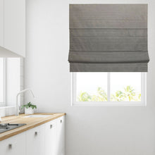 Load image into Gallery viewer, Soft Textured Ara Charcoal Roman Blind
