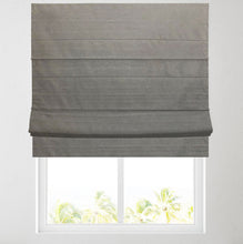 Load image into Gallery viewer, Soft Textured Ara Charcoal Roman Blind