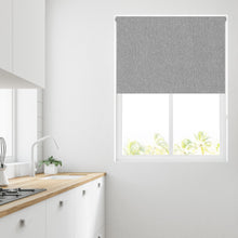 Load image into Gallery viewer, Ara Dove Grey Thermal Blackout Roller Blind