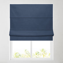 Load image into Gallery viewer, Soft Textured Ara Navy Roman Blind