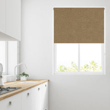 Load image into Gallery viewer, Ara Sand Textured Thermal Blackout Roller Blind