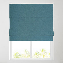 Load image into Gallery viewer, Soft Textured Ara Teal Roman Blind