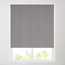 Load image into Gallery viewer, Herringbone Charcoal Grey Textured Weave Thermal Roller Blind