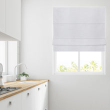 Load image into Gallery viewer, Soft Textured Ara White Roman Blind