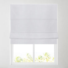 Load image into Gallery viewer, Soft Textured Ara White Roman Blind