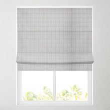 Load image into Gallery viewer, Soft Textured Ara Check Grey Roman Blind