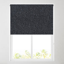 Load image into Gallery viewer, Black Glitter Thermal Blackout Roller Blind