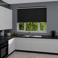 Load image into Gallery viewer, Metz Black PVC Blackout Moisture Resistant Roller Blind