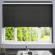 Load image into Gallery viewer, Metz Black PVC Blackout Moisture Resistant Roller Blind