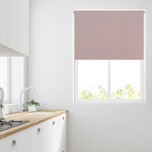 Load image into Gallery viewer, Blush Pink Faux Silk Thermal Blackout Roller Blind