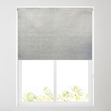 Load image into Gallery viewer, Cairo Silver Chenille Thermal Blackout Roller Blind