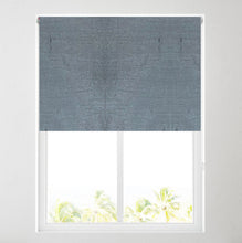 Load image into Gallery viewer, Charcoal Faux Silk Thermal Blackout Roller Blind