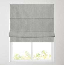 Load image into Gallery viewer, Silver Chenille Fully Lined Roman Blind