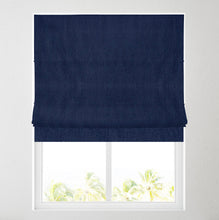 Load image into Gallery viewer, Navy Chenille Fully Lined Roman Blind