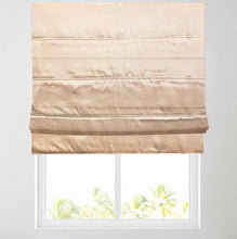 Load image into Gallery viewer, Cream Faux Silk Blackout Lined Roman