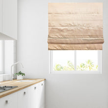 Load image into Gallery viewer, Cream Faux Silk Blackout Lined Roman