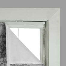 Load image into Gallery viewer, Silver Faux Silk blackout Lined Roman Blind