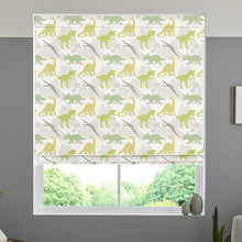 Load image into Gallery viewer, Dinosaur Roar Multi Roman Blind