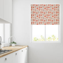 Load image into Gallery viewer, Tea Time Red Daylight Roller Blind