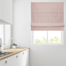 Load image into Gallery viewer, Blush Pink Faux Silk blackout Lined Roman Blind