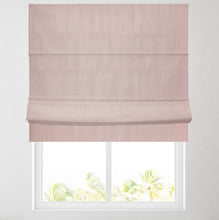 Load image into Gallery viewer, Blush Pink Faux Silk blackout Lined Roman Blind