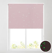 Load image into Gallery viewer, GLO Stars Pink Thermal Blackout Roller Blind