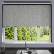 Load image into Gallery viewer, Hanson Graphite Blackout Roller Blind