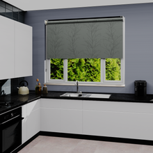 Load image into Gallery viewer, Treviso Graphite Dim Out Roller Blind